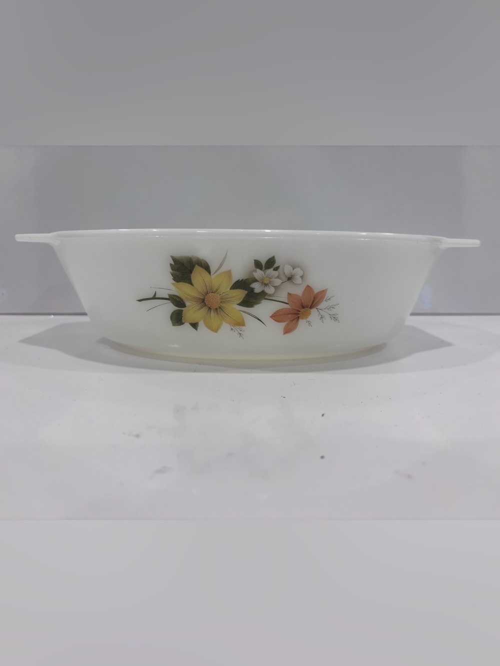 Vintage PYREX/JAJ 9" "Autumn Glory" Oval Casserole Dish 11A Made in England 1969